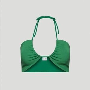 Sunday Best Cora Halter Top Green XS NWOT